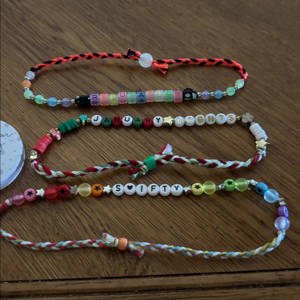 Colorful TS Beaded Friendship Bracelets